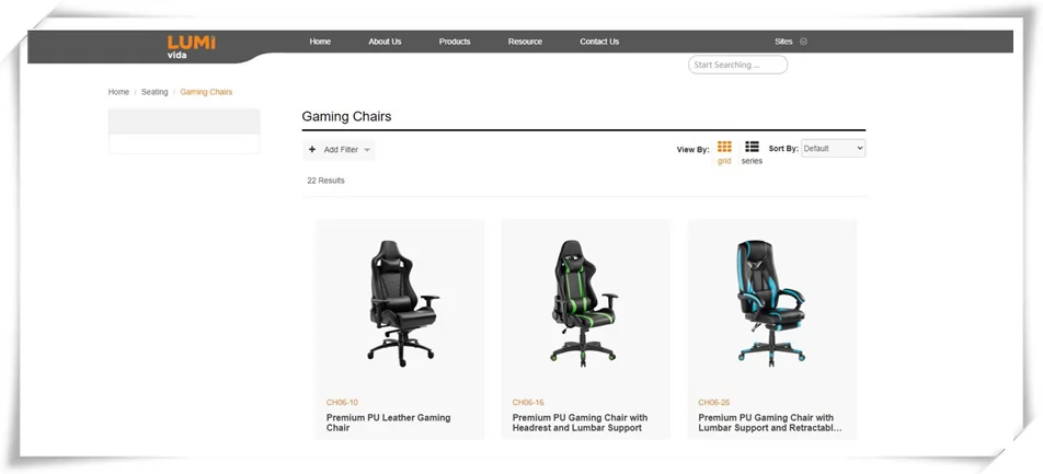 Lumi Chinese gaming chair manufacturer